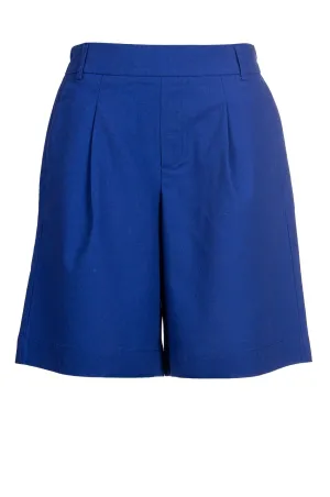 Cotton Linen Blend Shorts | MED BLUE | 6780A1 Athletic Vibe