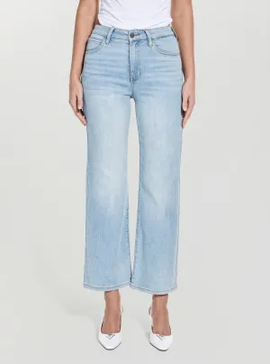 Minimal Edge Eco Cantina Mid Rise Wide Leg Jeans in Light Wash