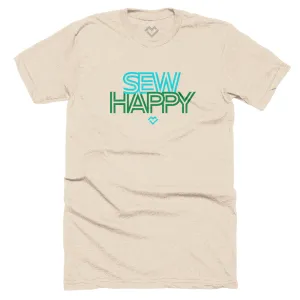 Comfortable Style Minimalistic Wear Sew Happy - T-shirt (Cream)