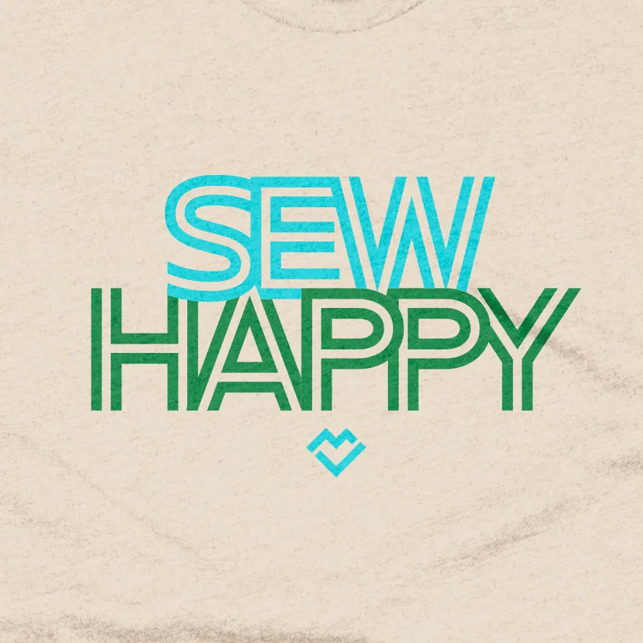 Sew Happy - T-shirt (Cream) Flexible Neckband