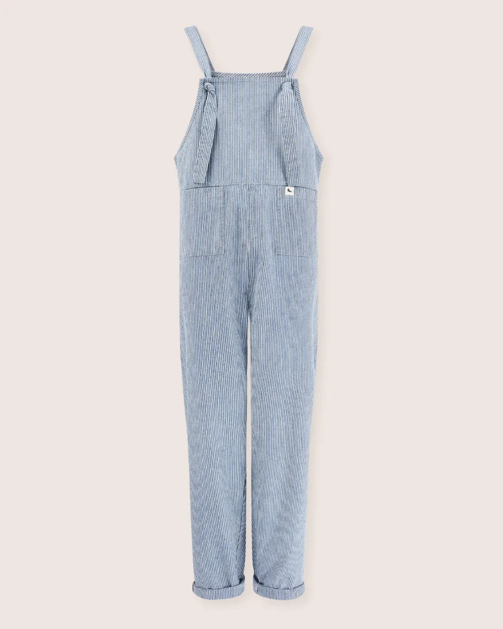AntiStatic Cloth Lila Blue Pinstripe Print Dungarees