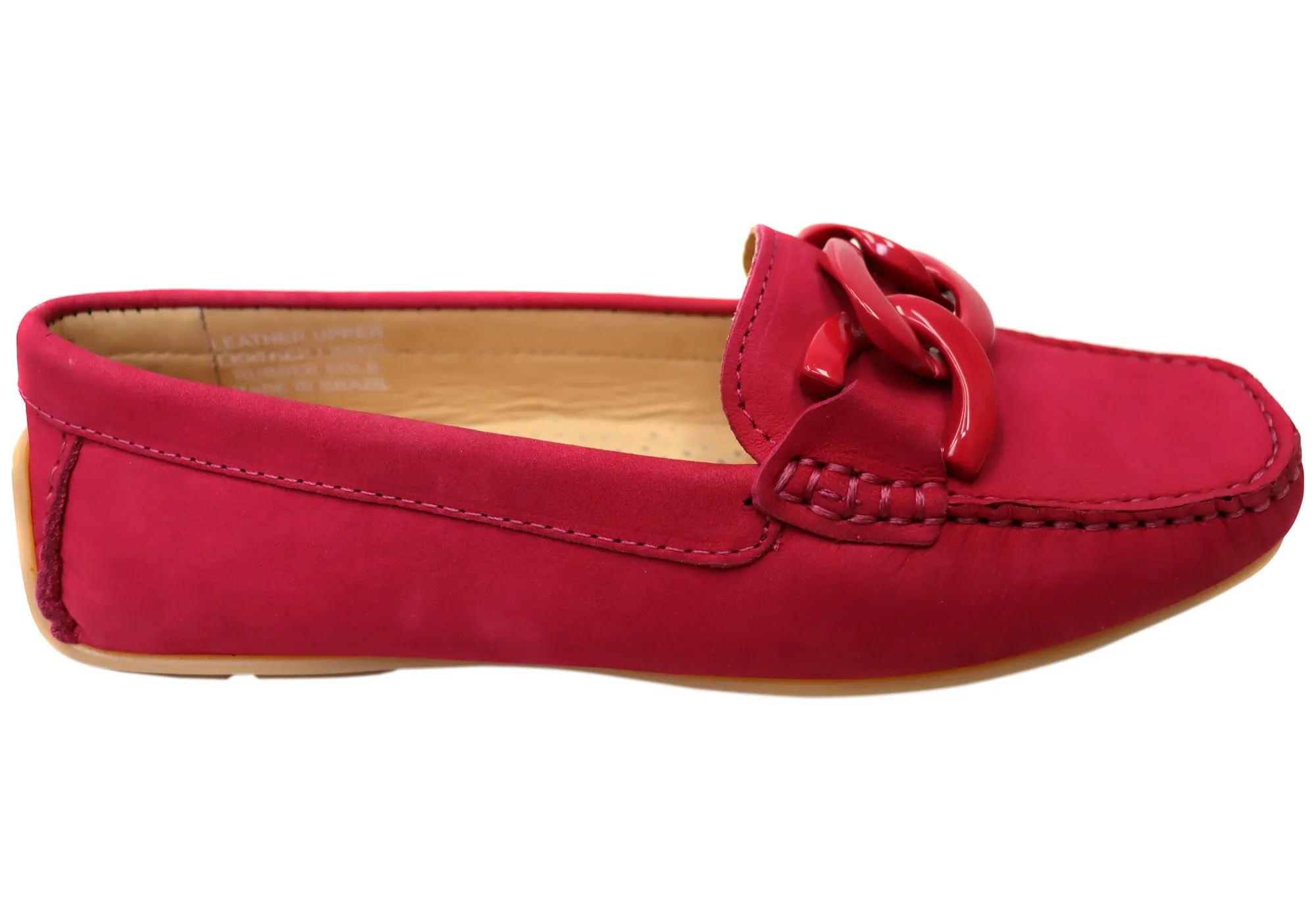 Savelli Emile Womens Comfortable Leather Loafer Shoes Made In Brazil Campus Fit Walking Mood