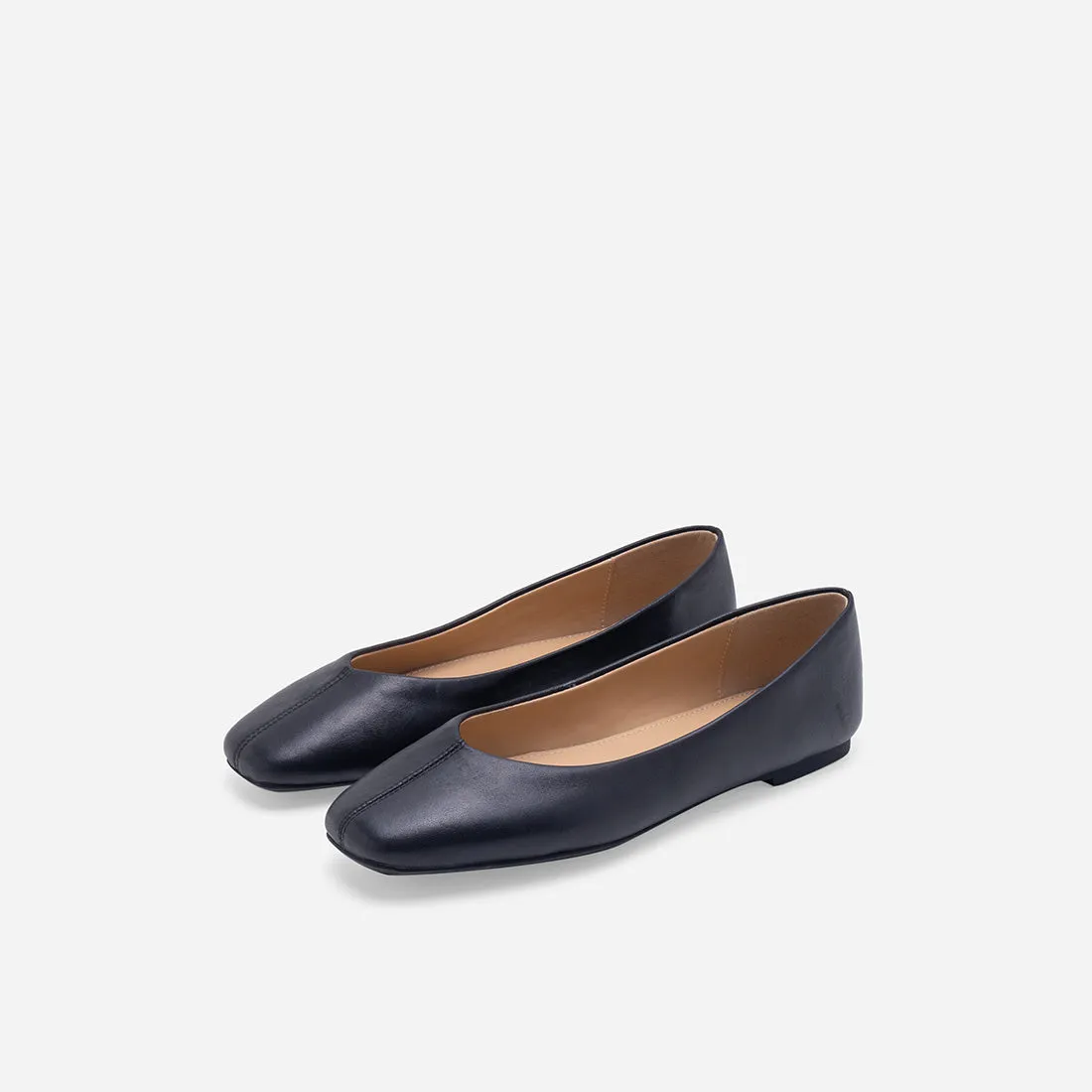 Imogen Leather Ballerina Flats Non Slip Outsole Grip