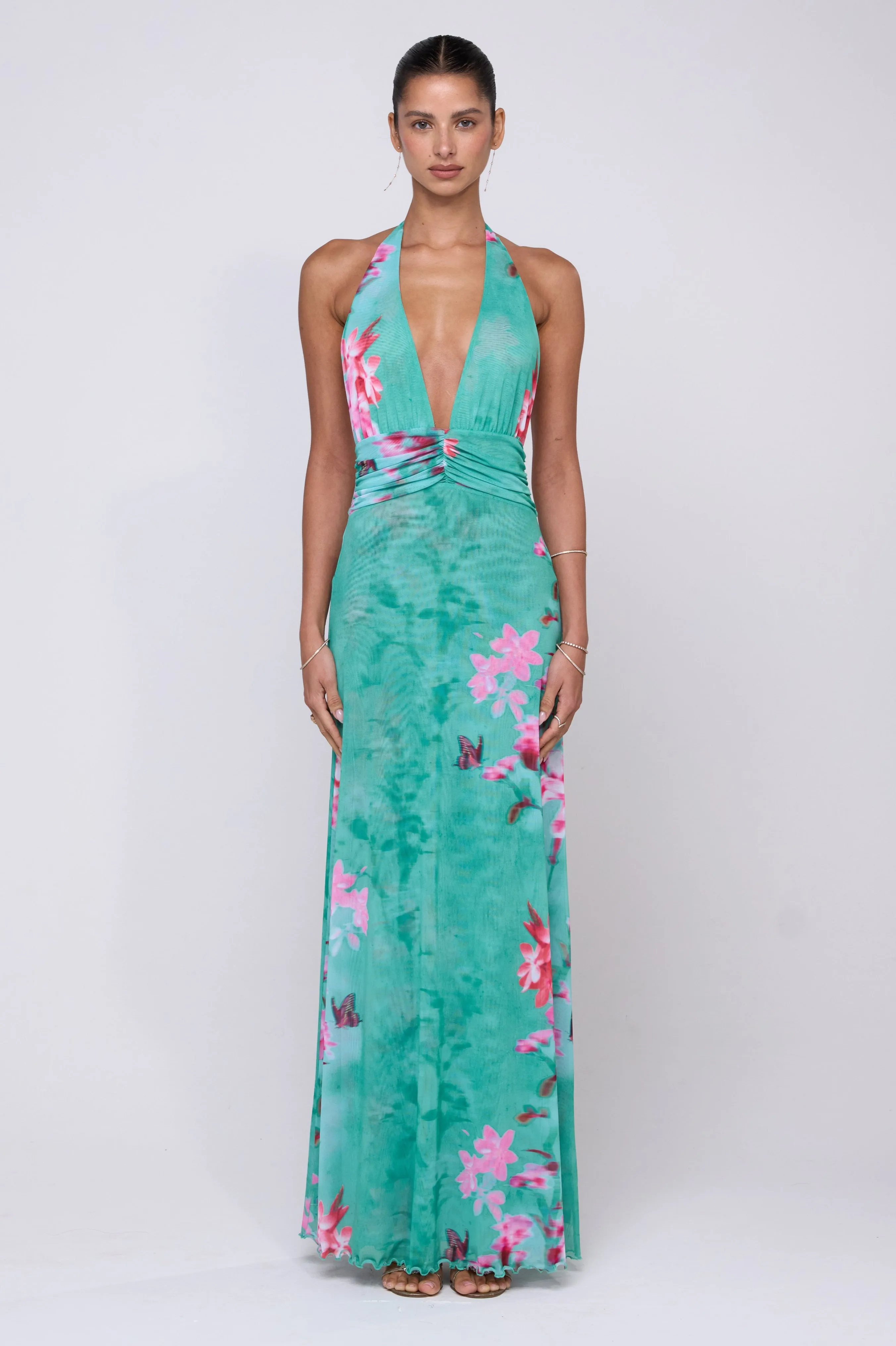 Chelsea Maxi Dress in Clearwater Field Fresh Modest Look