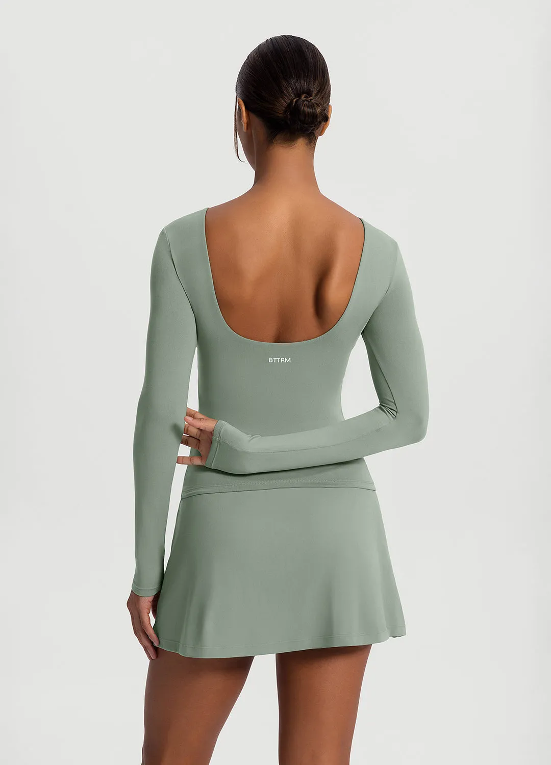 Sport Flex Open-Back Long Sleeve Top