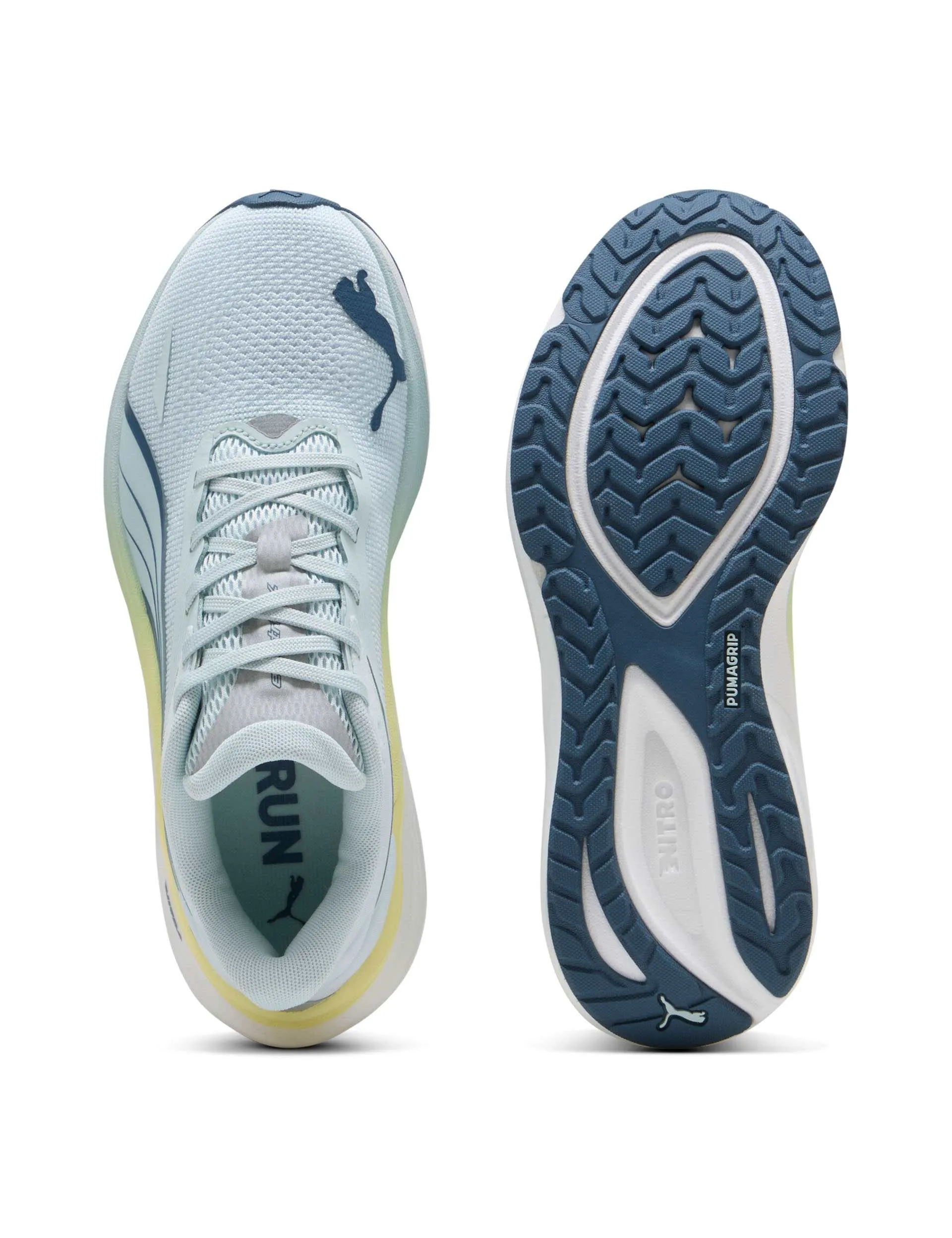 Electrify NITRO 4 Running Shoes - Sea Glass/Dark Indigo/Grey Echo heel - support shoes motion control shoes