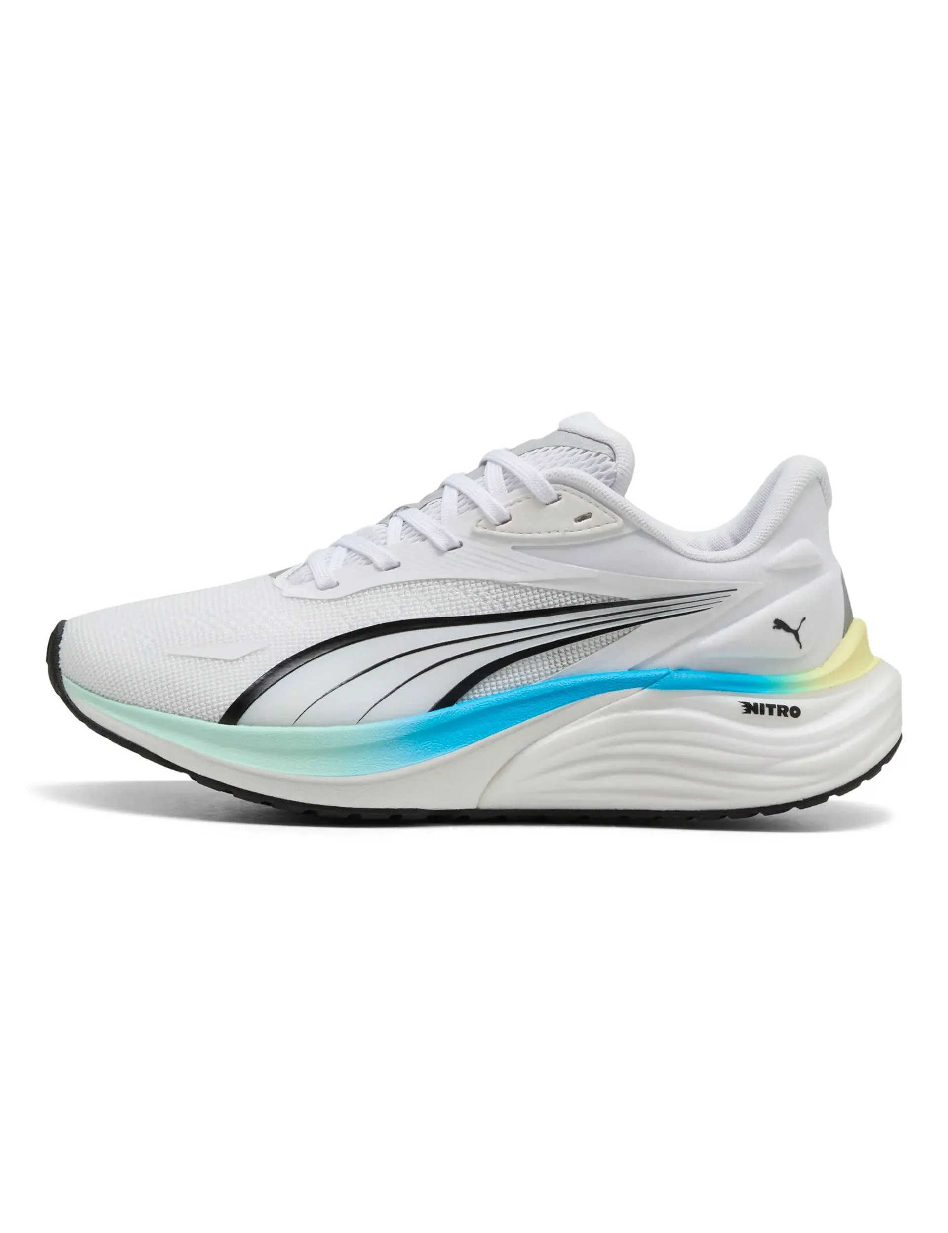Electrify NITRO 4 Running Shoes - White/Mint Melt/Speed Blue Tpu Stability Frame Flex Fit Midfoot Cage