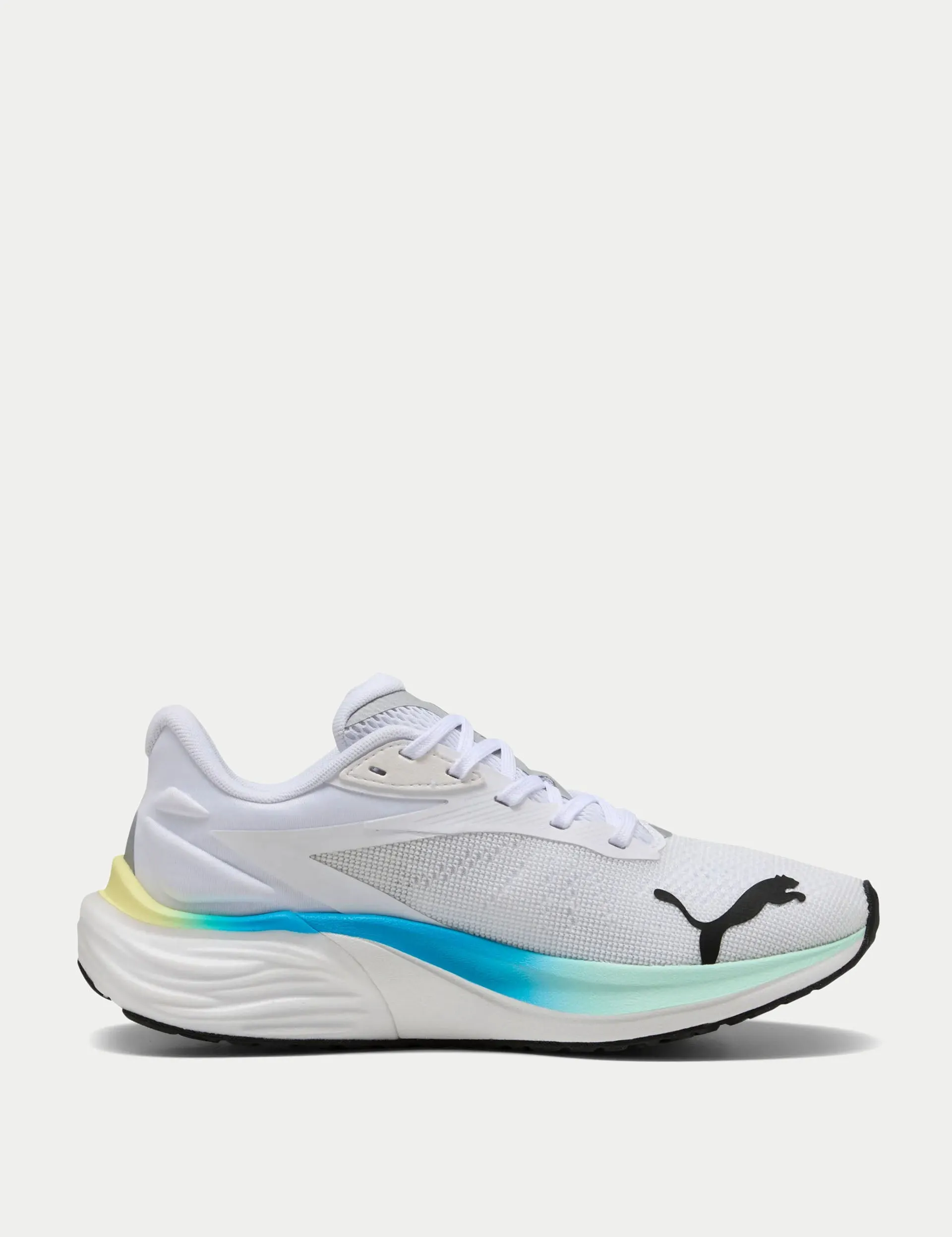 Electrify NITRO 4 Running Shoes - White/Mint Melt/Speed Blue Ventilated Heel Counter experienced running option