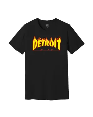Ink Detroit City T-Shirt - Black Breathable Performance Minimal Look