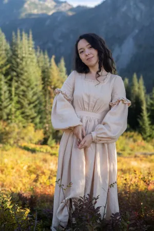 Pastel Sky Peace Glow Ella Linen Dress