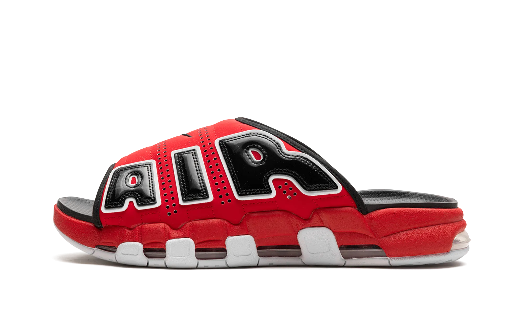 Air More Uptempo Slide "Bulls" marathon runners' shoes Hydraulic Absorption