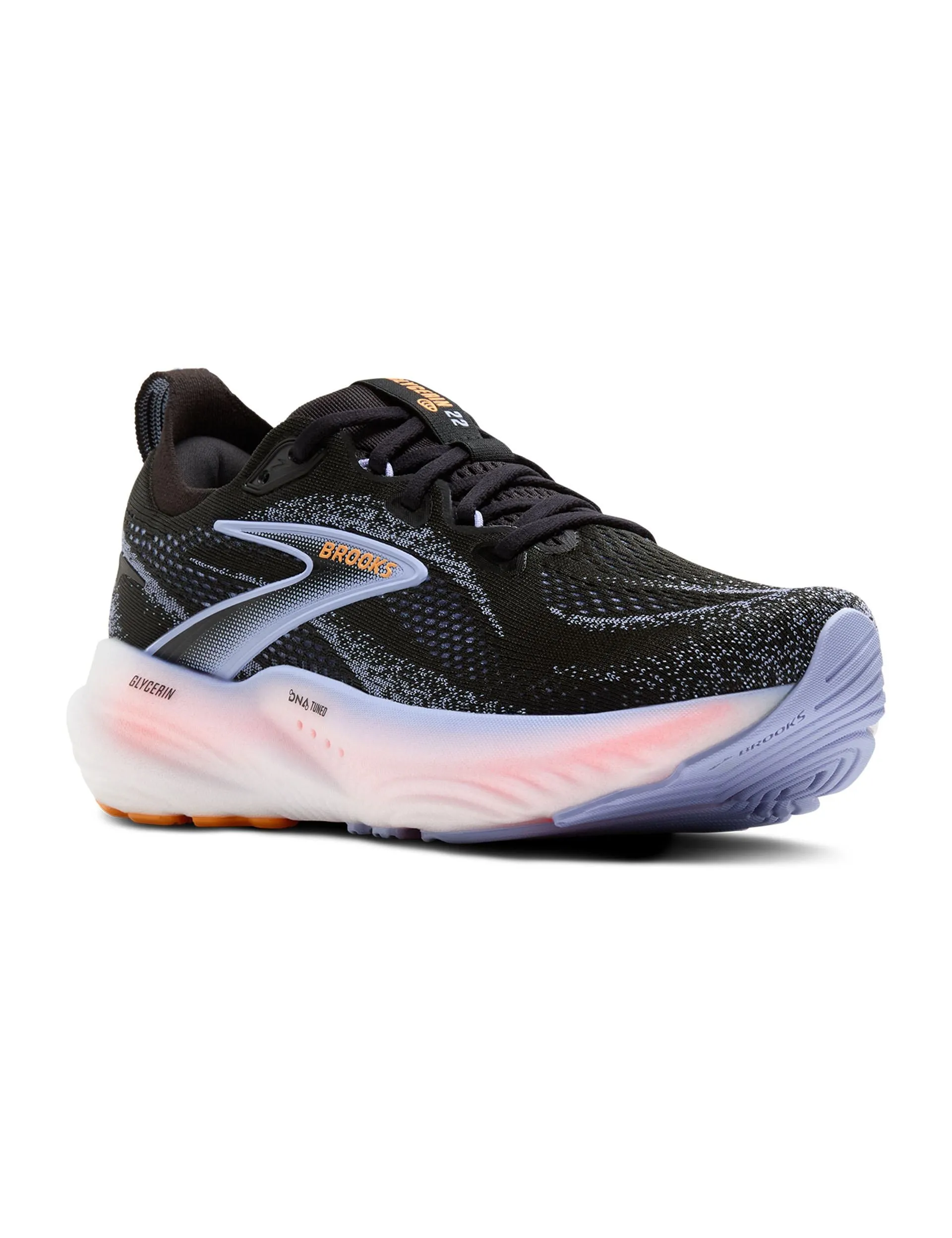 Ankle Hugging Fit Glycerin 22 - Black/Blue Heron/Orange