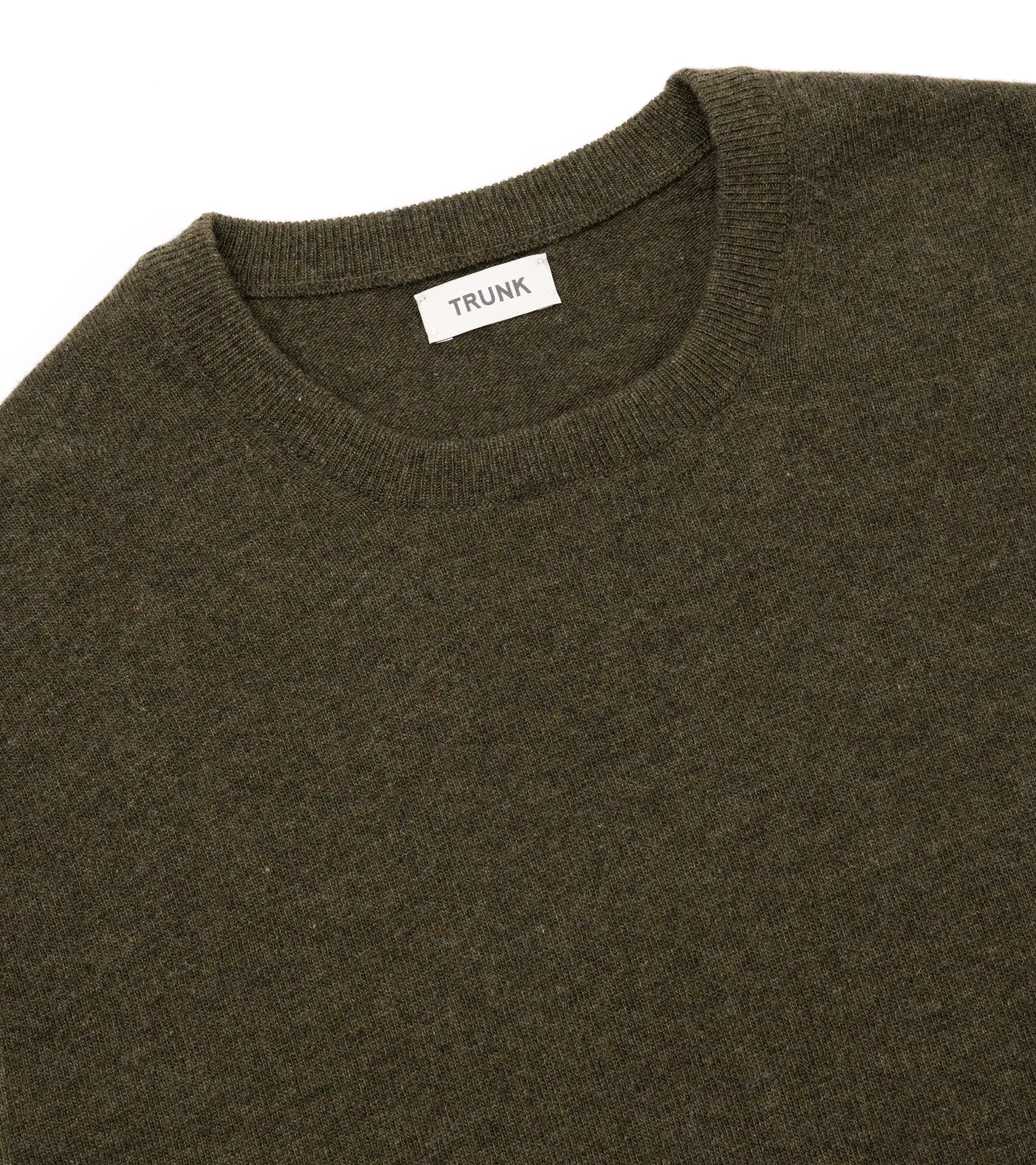 Art Mood Stage Soul Trunk Walden Geelong Crew Neck Sweater: Olive Green