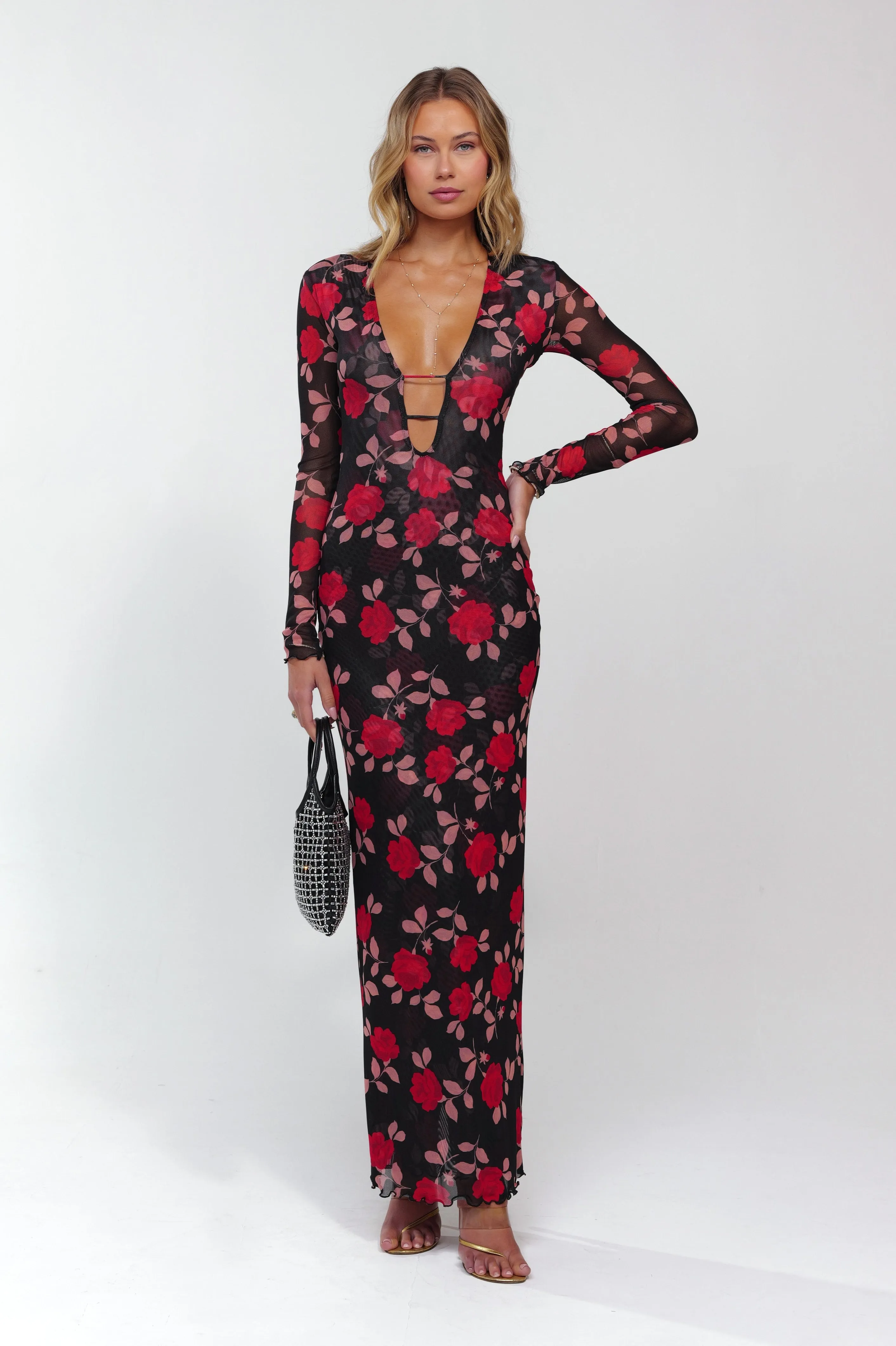 Feminine Charm Statement Mood Esme Dress in Rosa