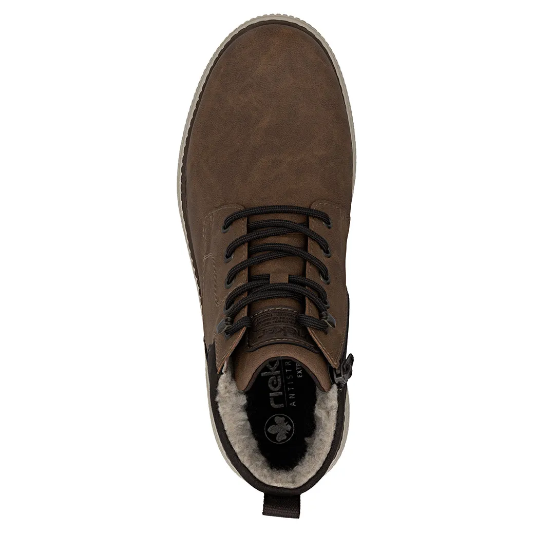 Comfortable Arch Cushion Mens Rieker Stan 02 in Mandel/Kastanie