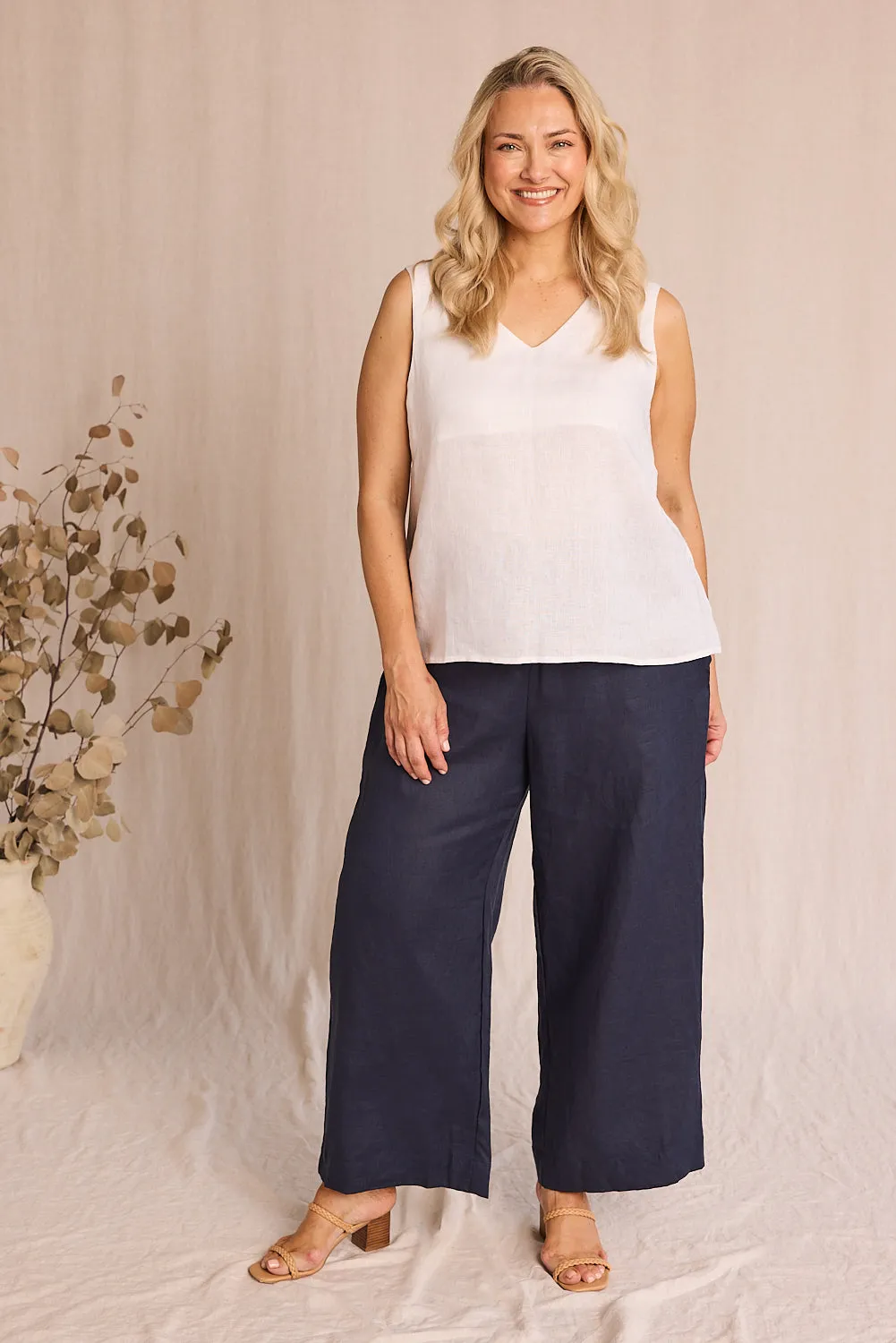 Quick Fit Comfort Essential Wear Ember Linen Cami in White