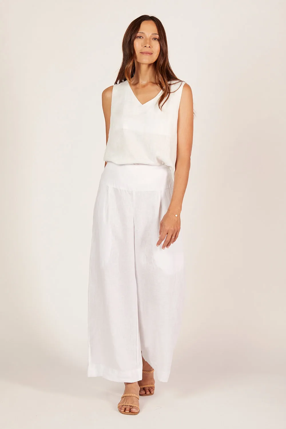 UV Protective Coating Ember Linen Cami in White