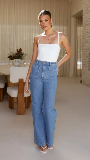 Rollas Sailor Jean Long - Lily Blue Festival Outfit Minimalist Style