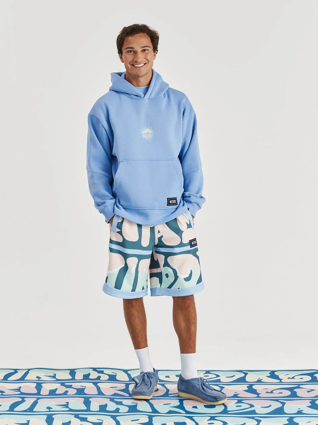 product customization options Cruz Oversized Hoodie Cornflower Blue