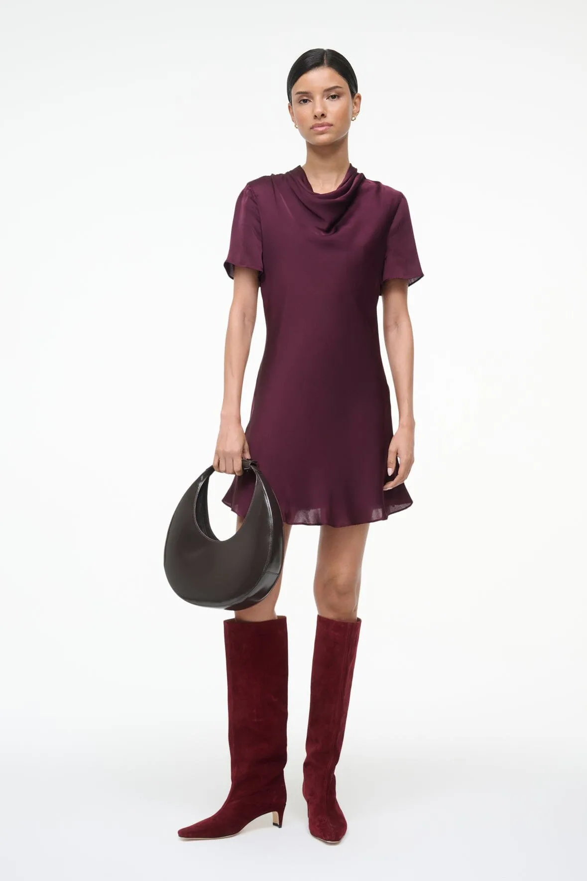 IRIS SILK DRESS | SYRAH Hidden-Pocket
