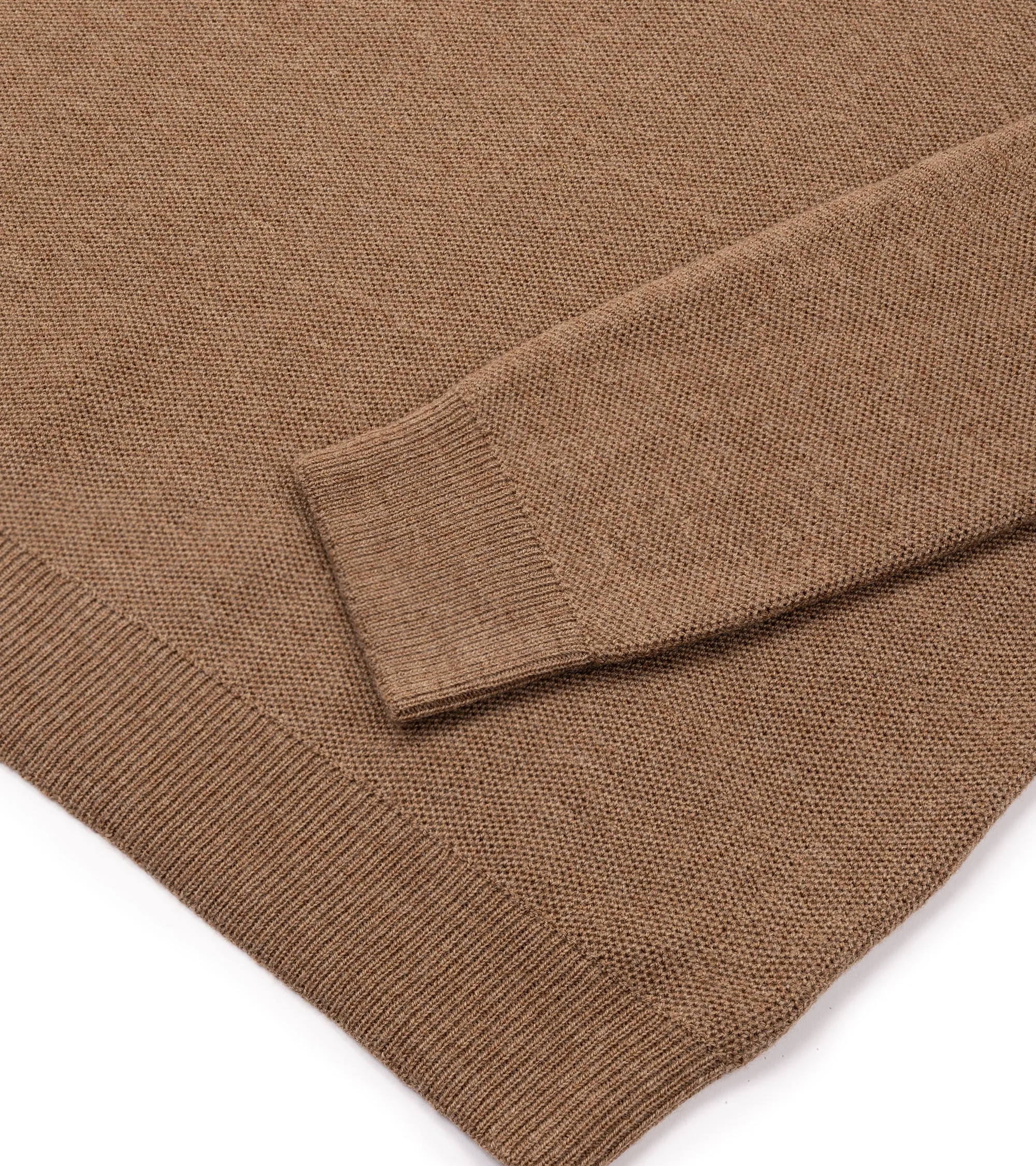 QuickReleaseFastenings Zanone Wool Honeycomb Crew Neck Sweater: Caramel