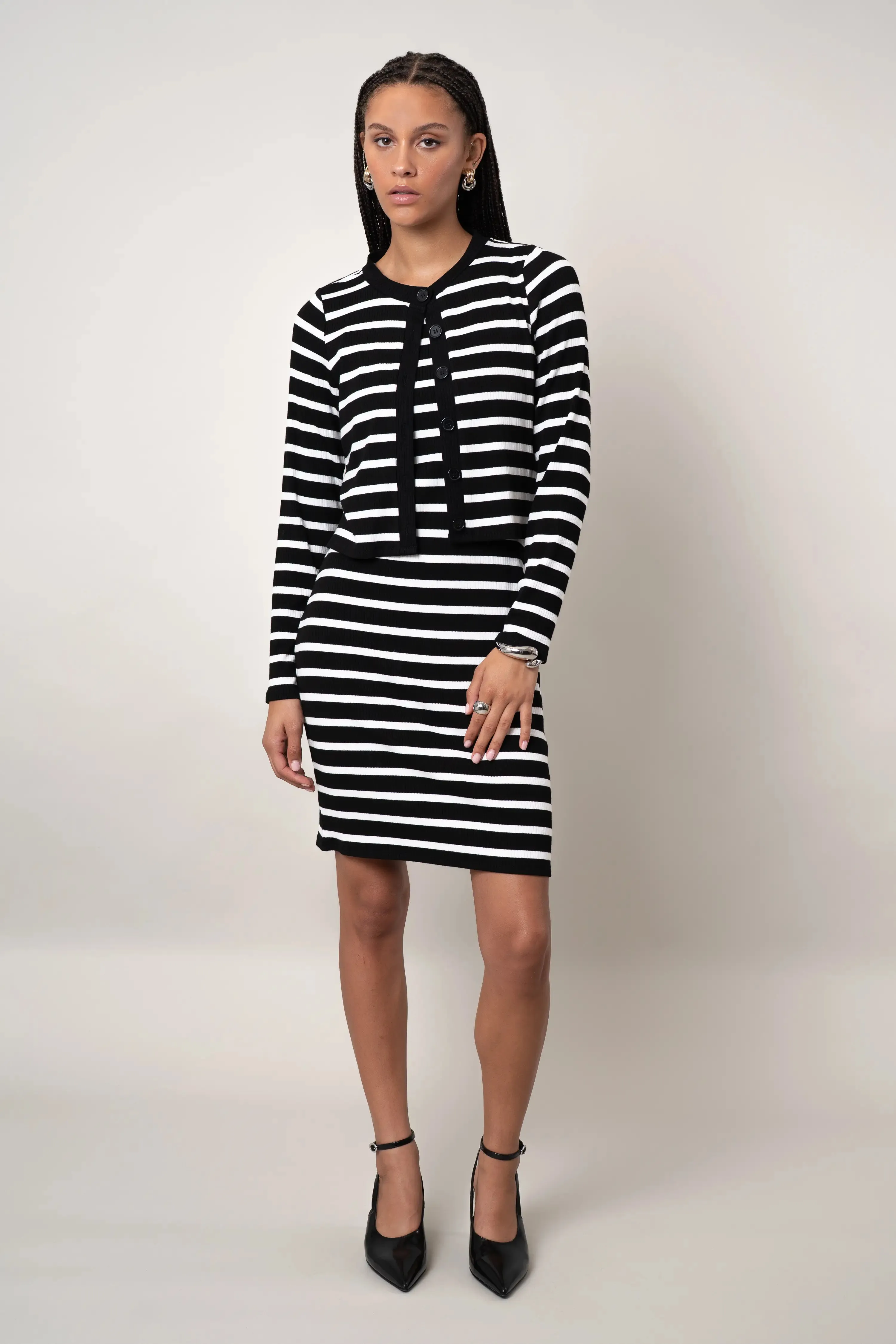 The Striped Knit Two-Piece Set Fashion Mix