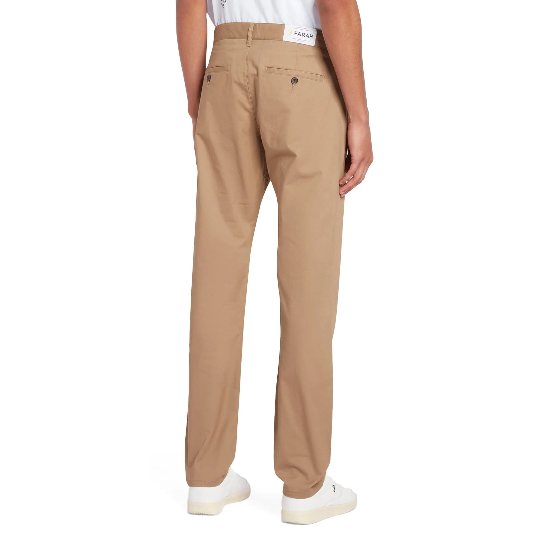 Soft Performance Farah Elm Regular Fit Twill Chinos - Beige
