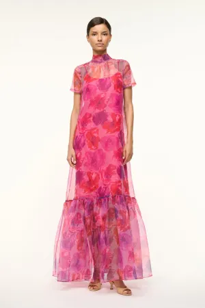 CALLUNA DRESS | MAGENTA PAINTED FLORAL Trendy Silhouette