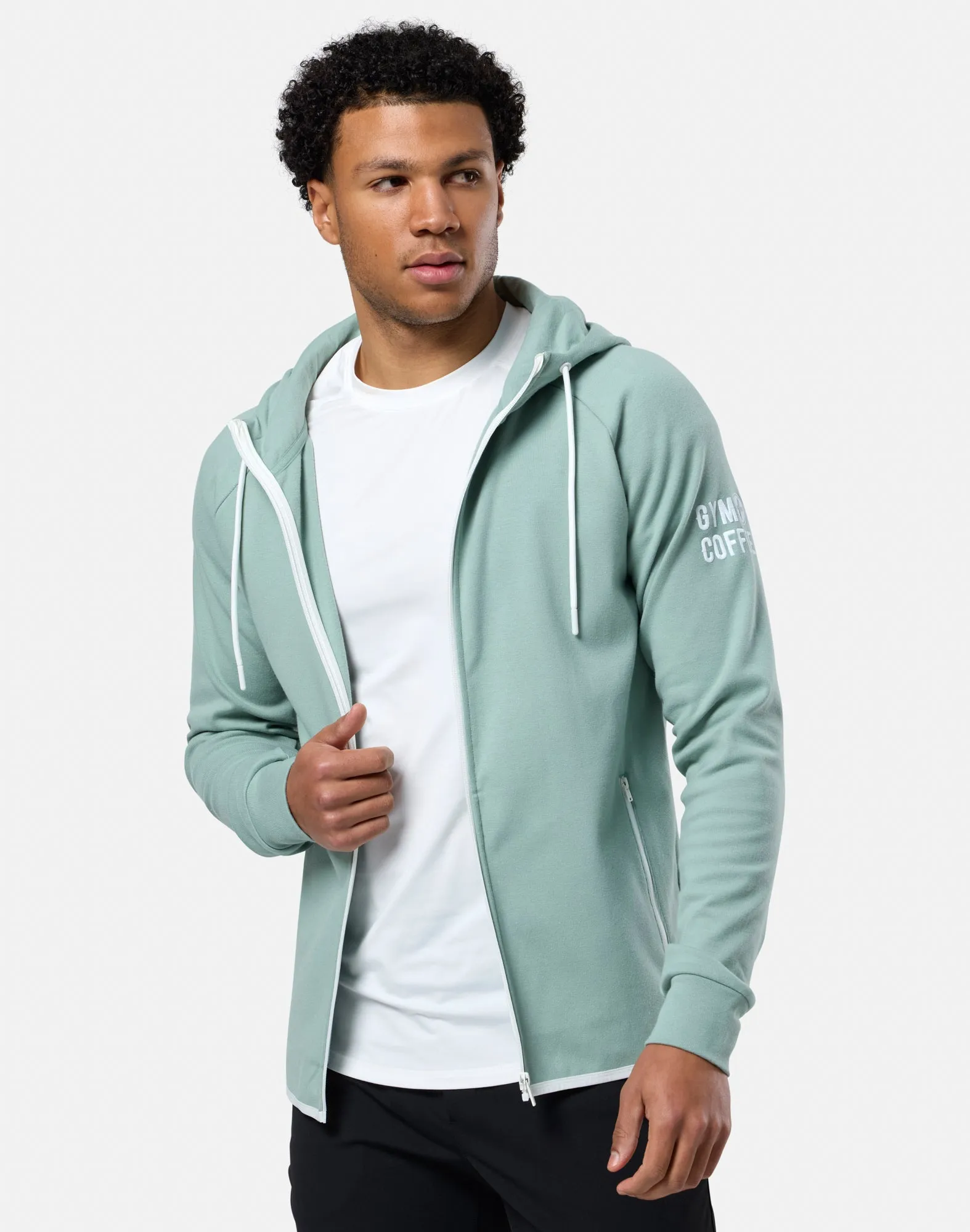 Chill Zip Hoodie in Summer Green Vintage Look