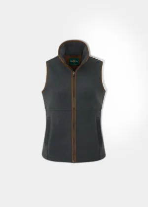 Aylsham Ladies Fleece Gilet In Gunmetal - Regular Fit Trekking Layer Tech Layer