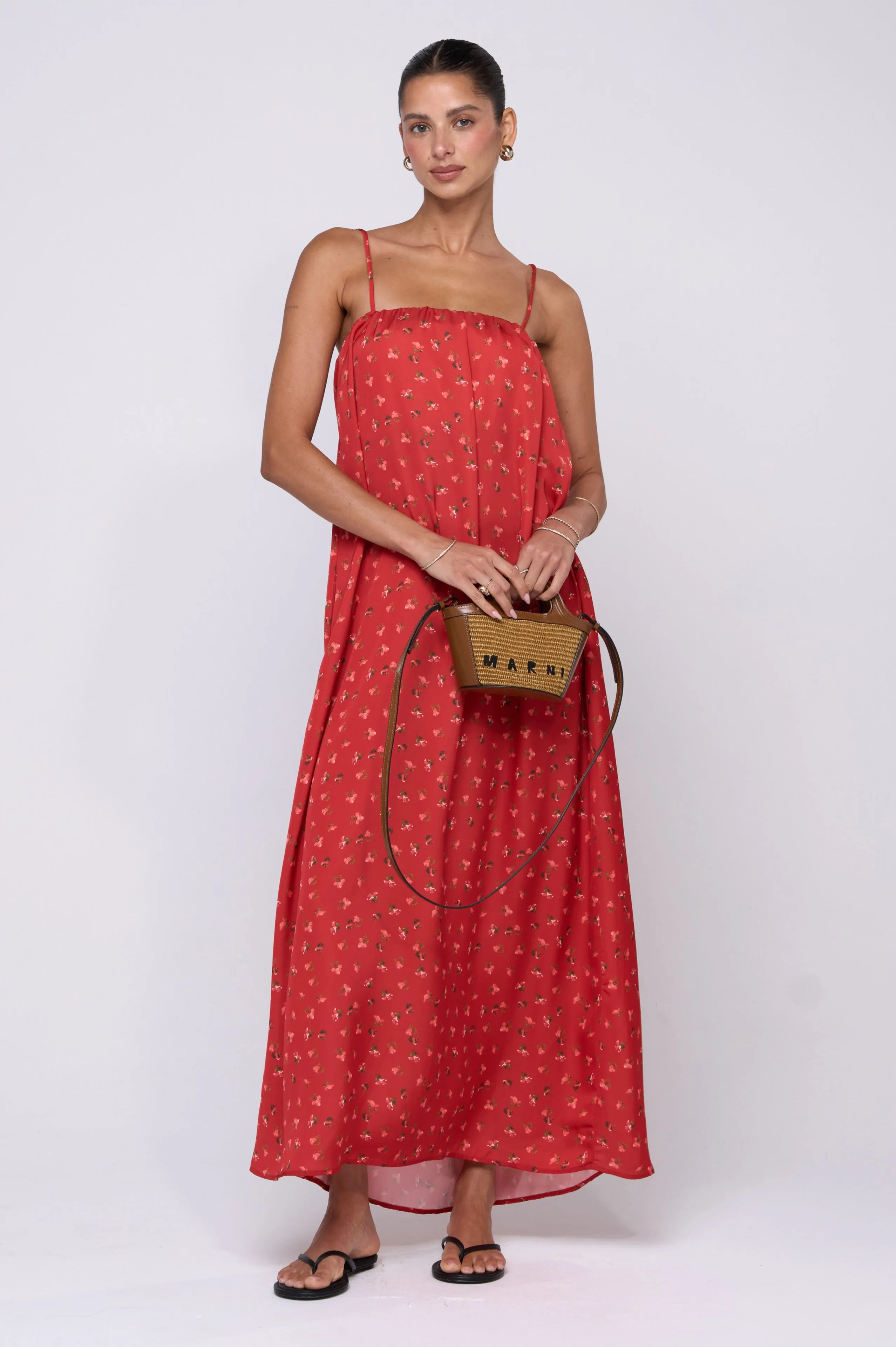 Faye Dress in Cayenne Fashionable Fit