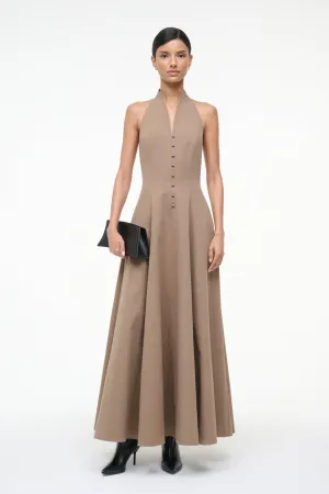 Sleek Waistband Detachable-Detail STELLA DRESS | TAUPE