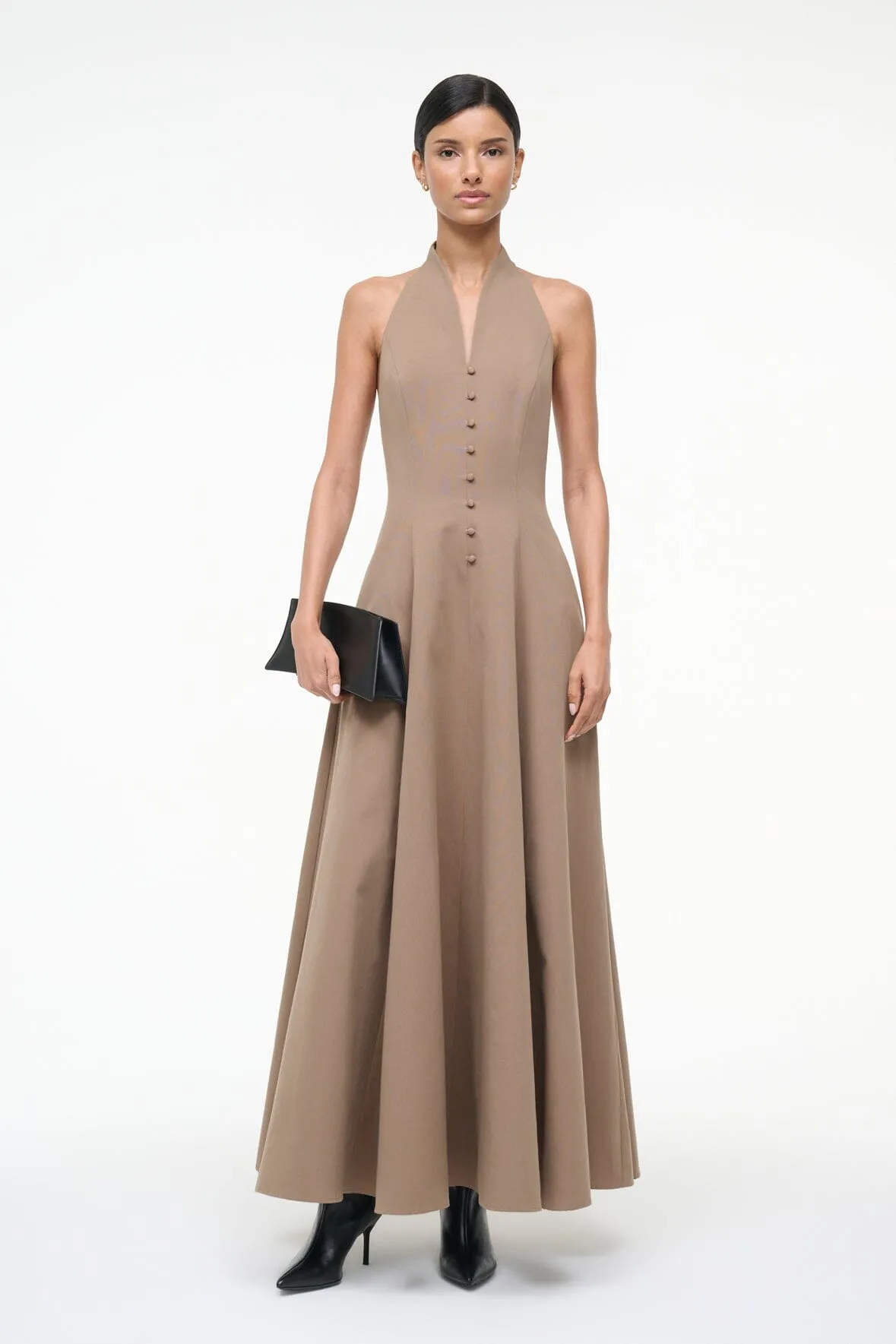 Relax Draping Smooth Blend STELLA DRESS | TAUPE