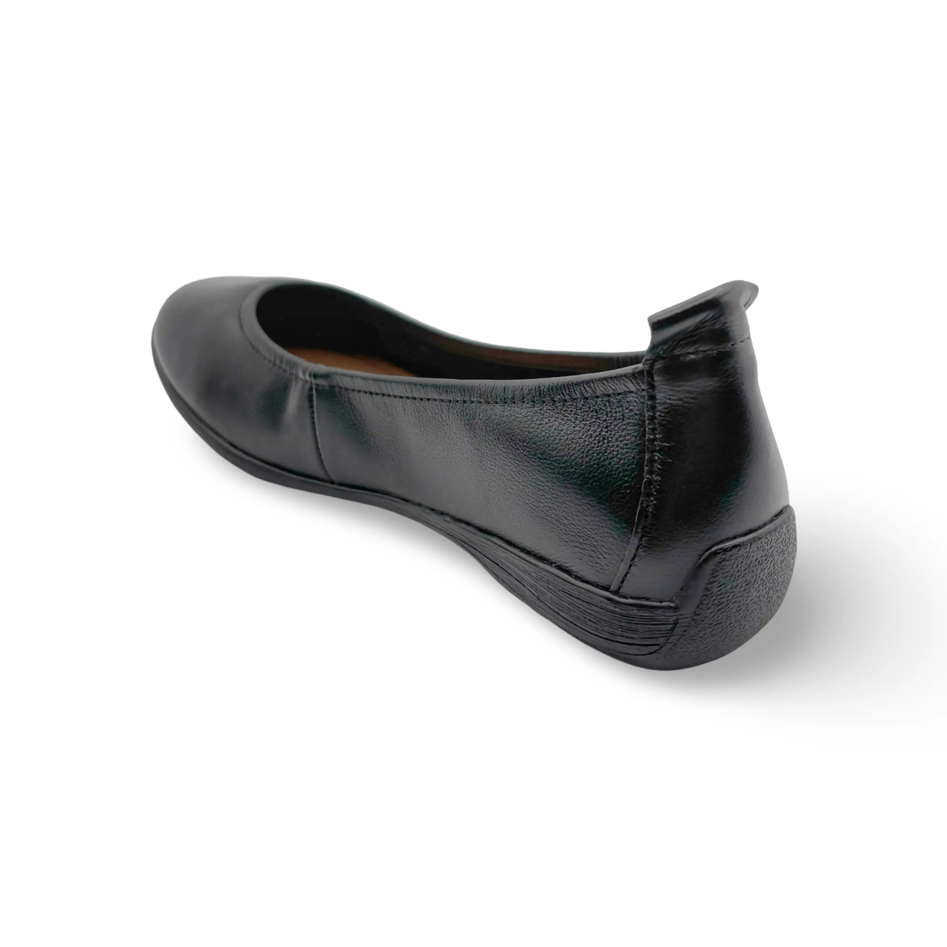 Foot Glow Fenja Black Leather Flat