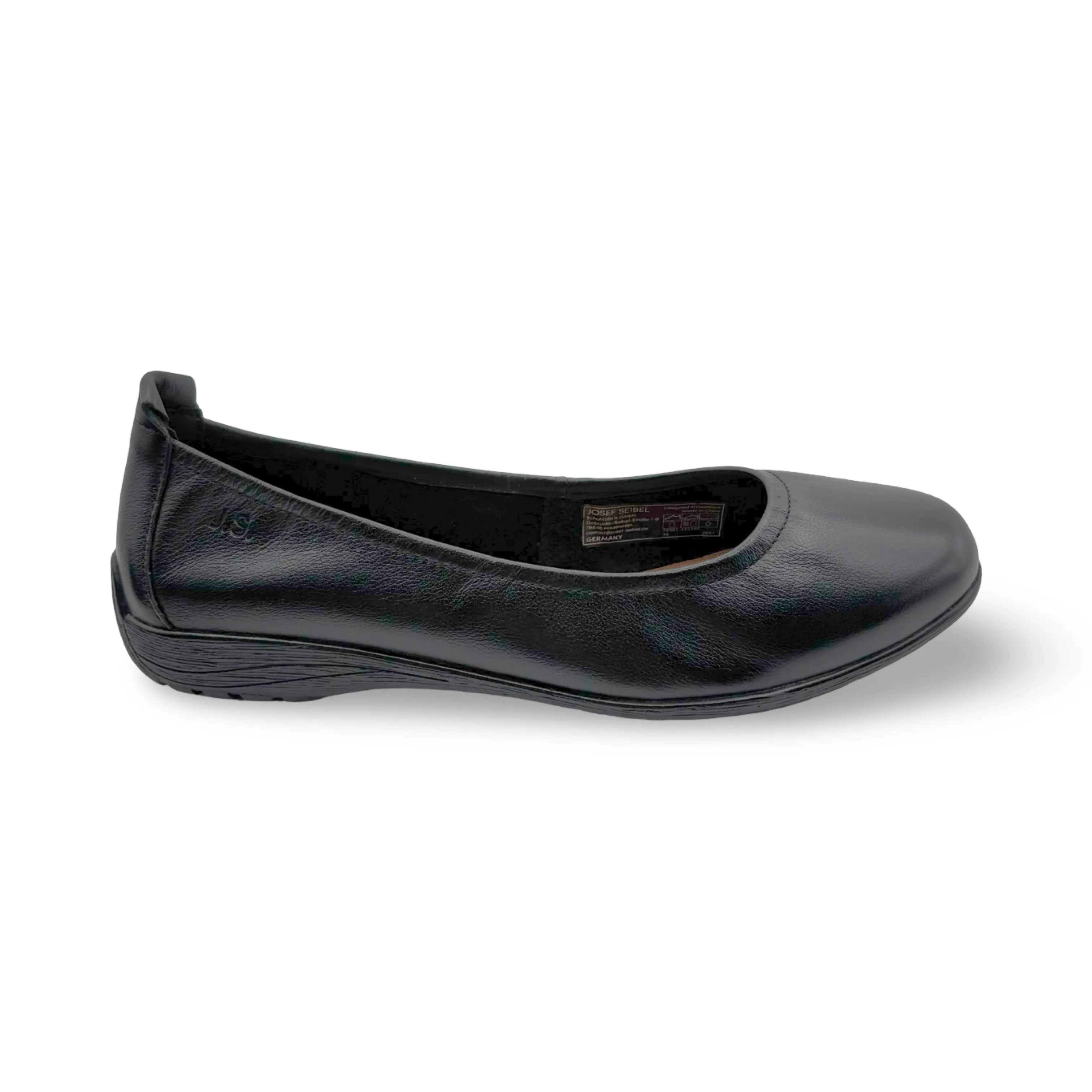Baby Soft Heart Glow Fenja Black Leather Flat