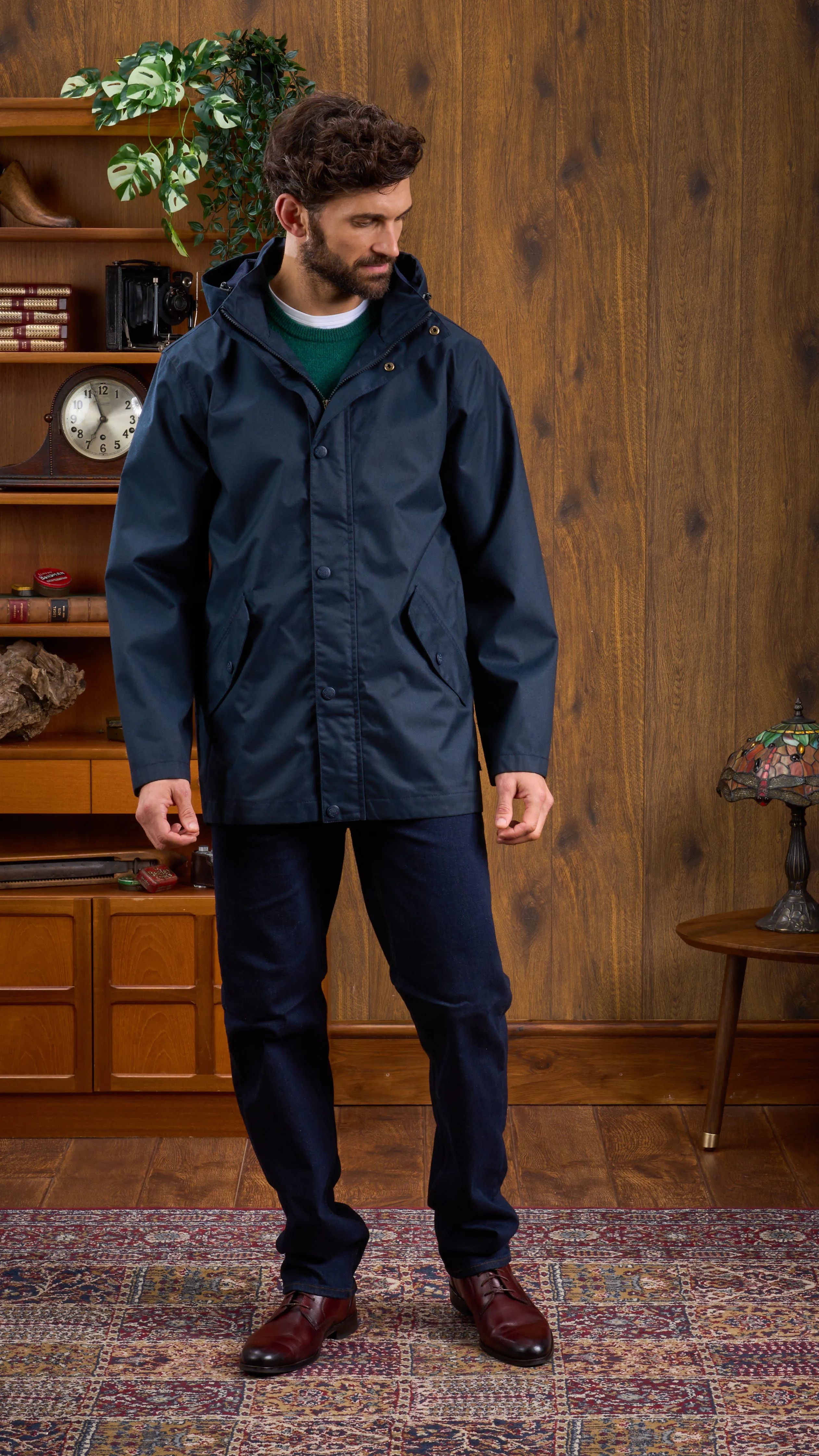 Stitched Look Fernley Men's Waterproof Parka In Navy