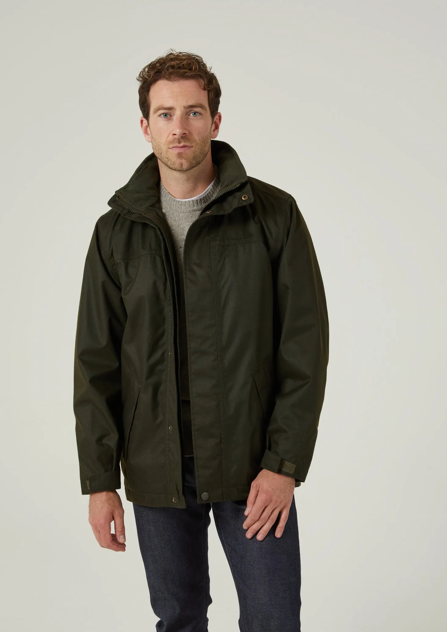 Fernley Men's Waterproof Weekend Coat In Woodland Double Layered