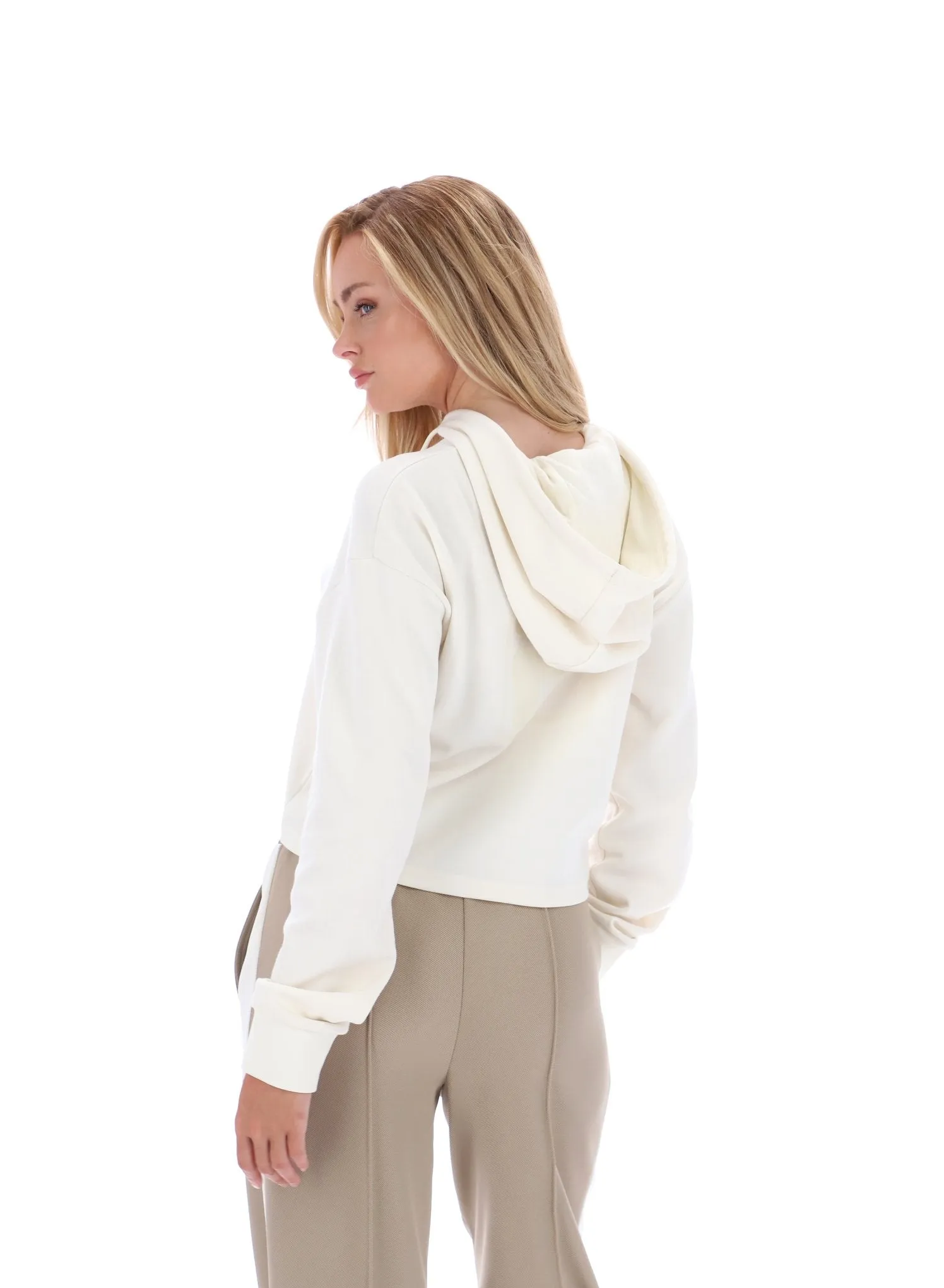 Fiorella 1/4 Zip Up Hoodie Half sleeve Sporty Wearable