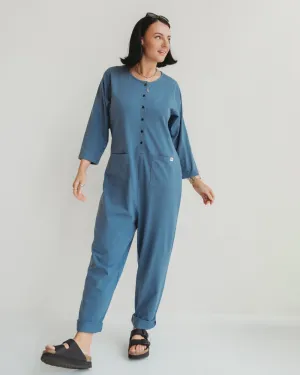 ReinforcedHems Trend Base Mila Blue Long Sleeve Jumpsuit