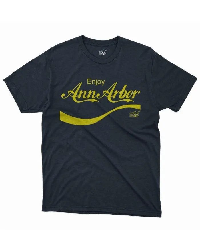 UV Protective Fabric Ink Detroit Enjoy Ann Arbor T-Shirt - Navy