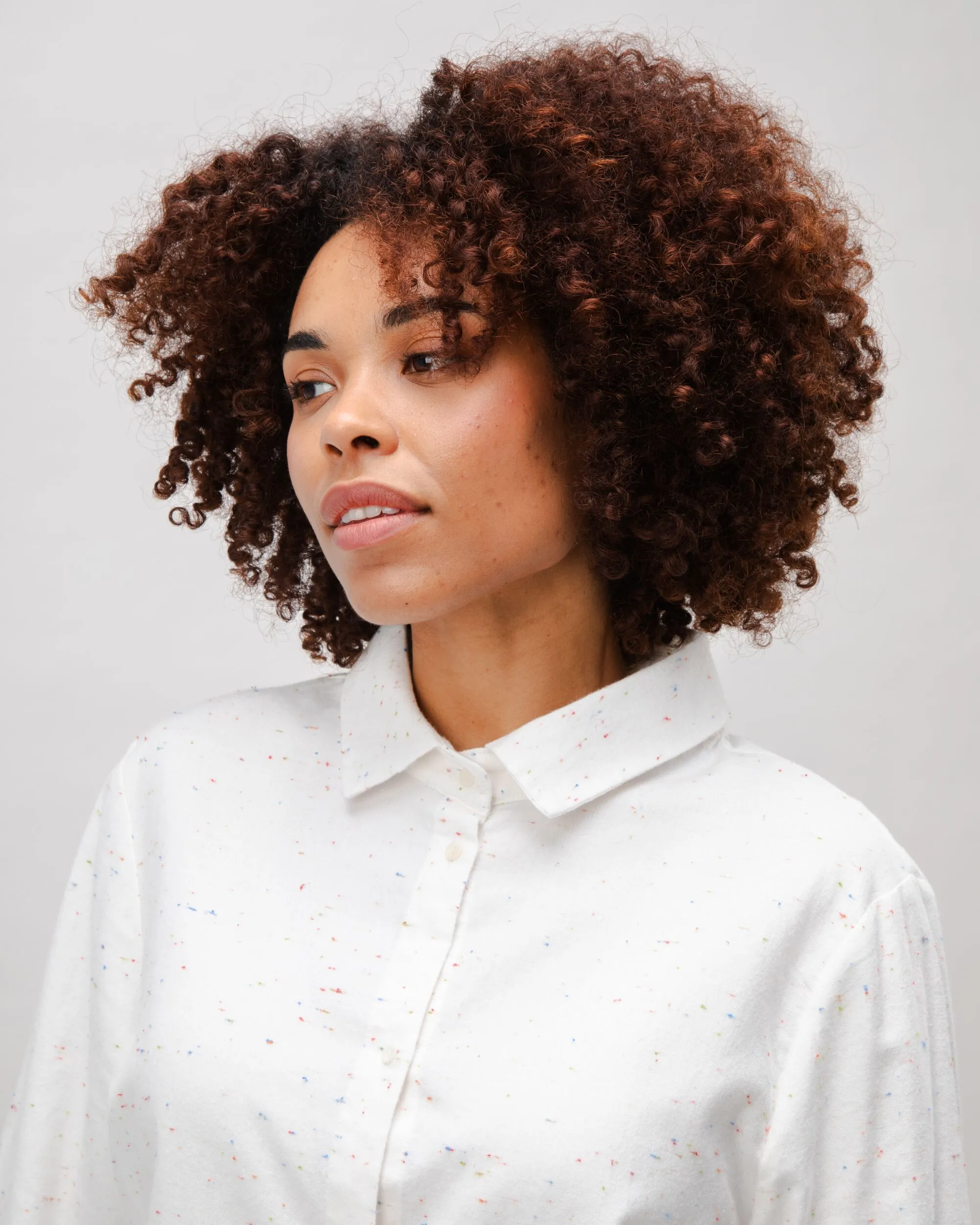 Flannel Blouse Ecru Essential Piece Versatile Top