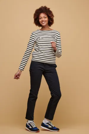 Women's Chino Slim Stretch - Navy quick dry