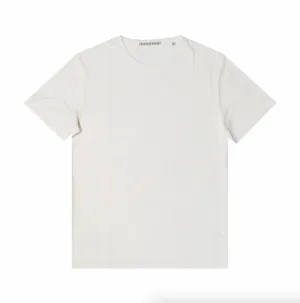 Linen & Cotton T-Shirt -White High Durability Weave Sleek Stretch Fit