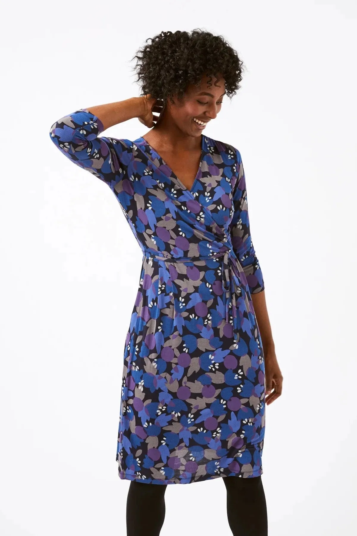 Timeless Comfort Floral Wrap Dress