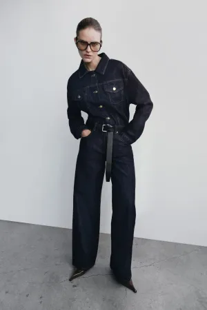 Mannon Mid Rise Denim Jeans - Washed Indigo Blue Matching Basic