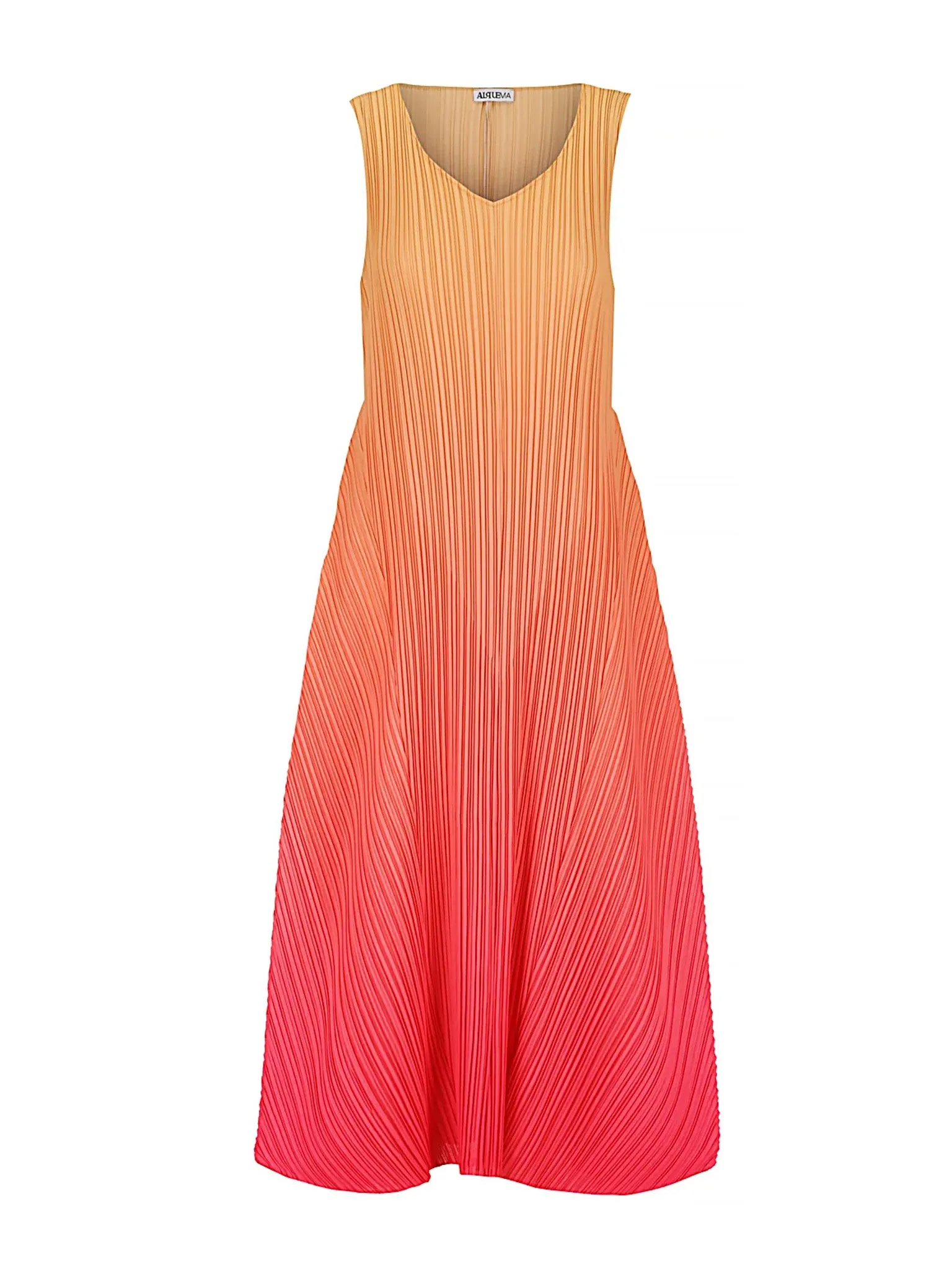Comfortable fit Long Ombre Pleats Dress - 4 Colours