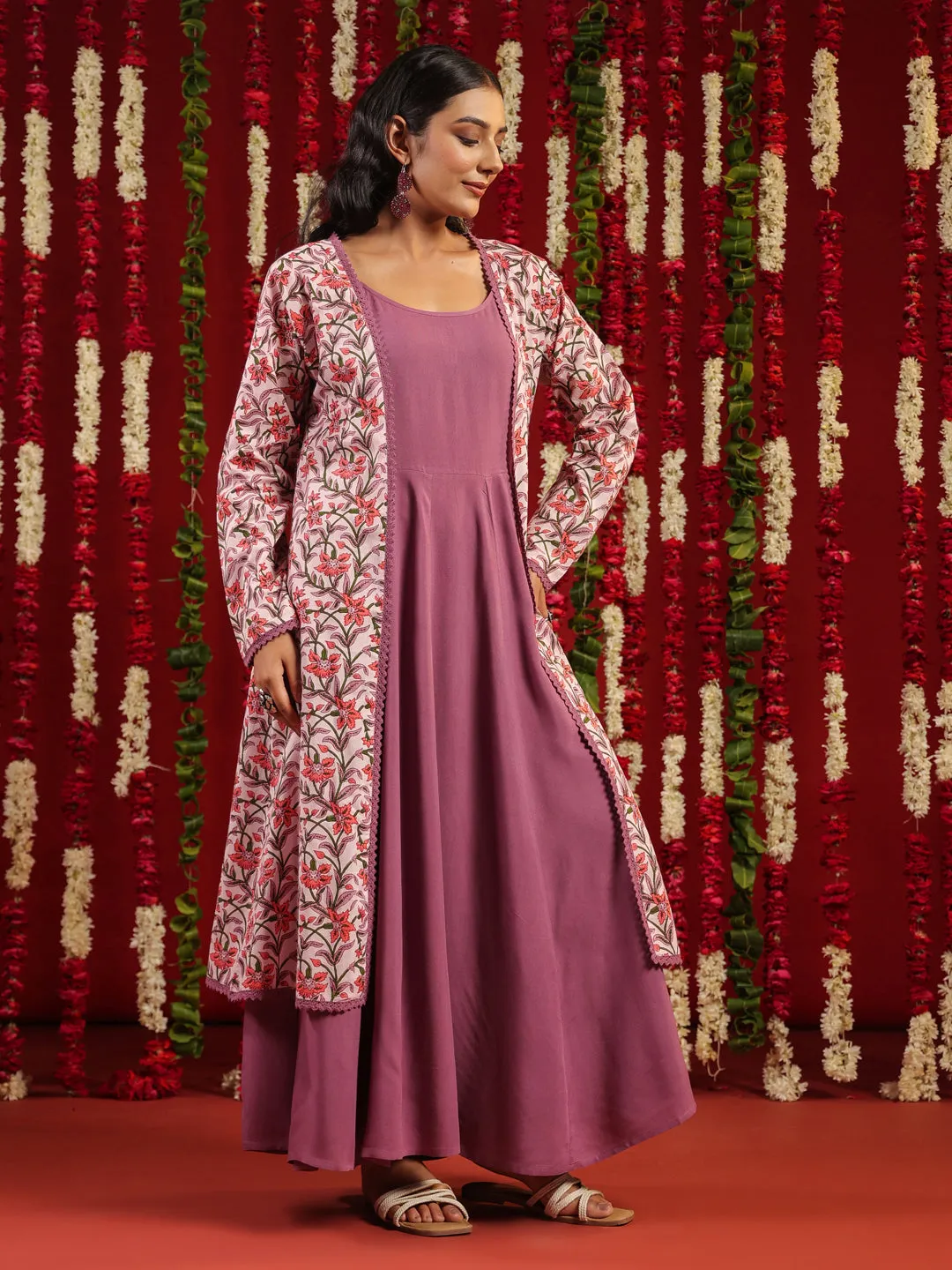 Bright Mood Sustainable-Lining Women's Flared Dress With Jacket