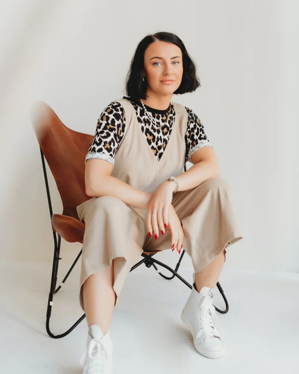 Cloud Core City Soul Grace Beige Wide Leg Jumpsuit