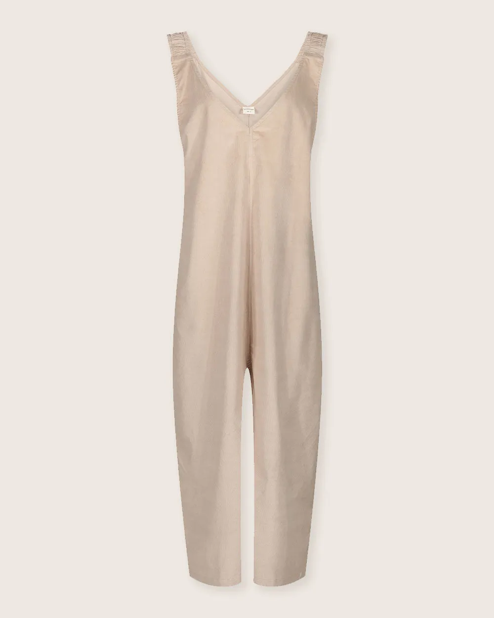HighElasticity Cyber Core Grace Beige Wide Leg Jumpsuit
