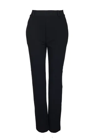 Short pull on Stretch Crepe Pants | Black | 8222B1 Chic Look
